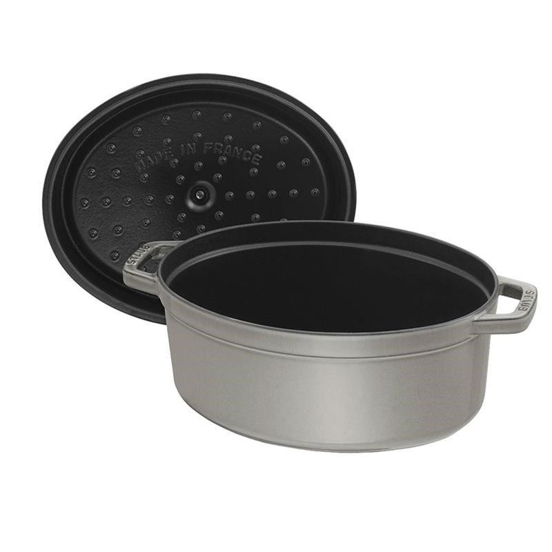 Hrnec oválný 23 cm šedý_0