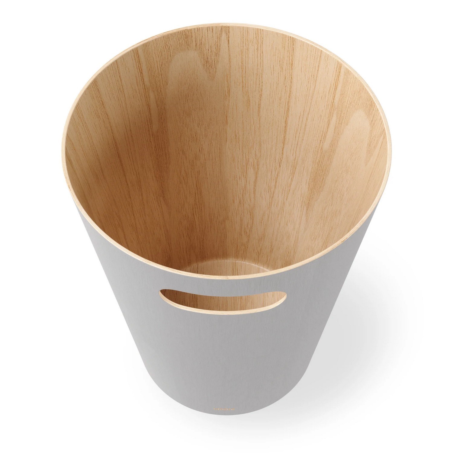 Odpadkový koš WOODROW 28 cm sv. šedý, přírodní_0