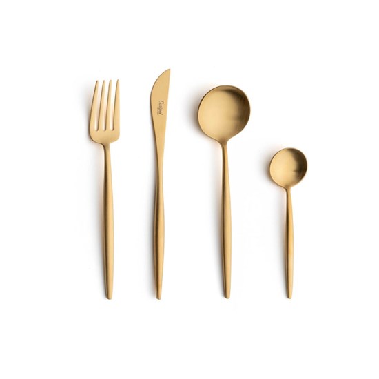 Sada příborů MOON - 24 ks zlaté matné_0