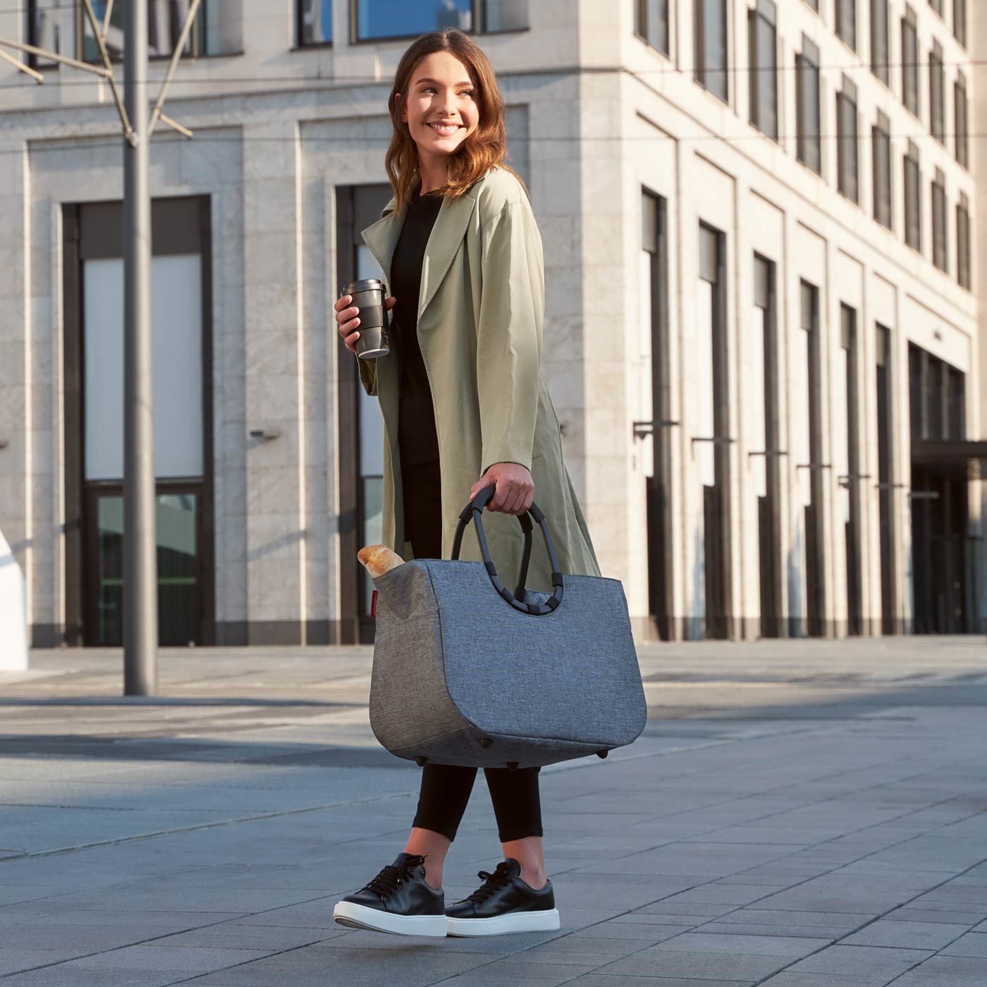 Módní taška Loopshopper L frame twist silver_0