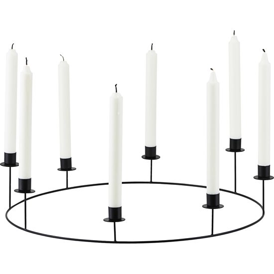 Kovový svícen House Doctor RING P.50cm černý_3