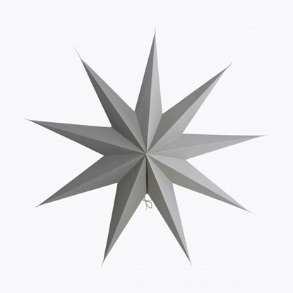 Obrázek Papírová 9cípá hvězda STAR GREY 60 cm šedá