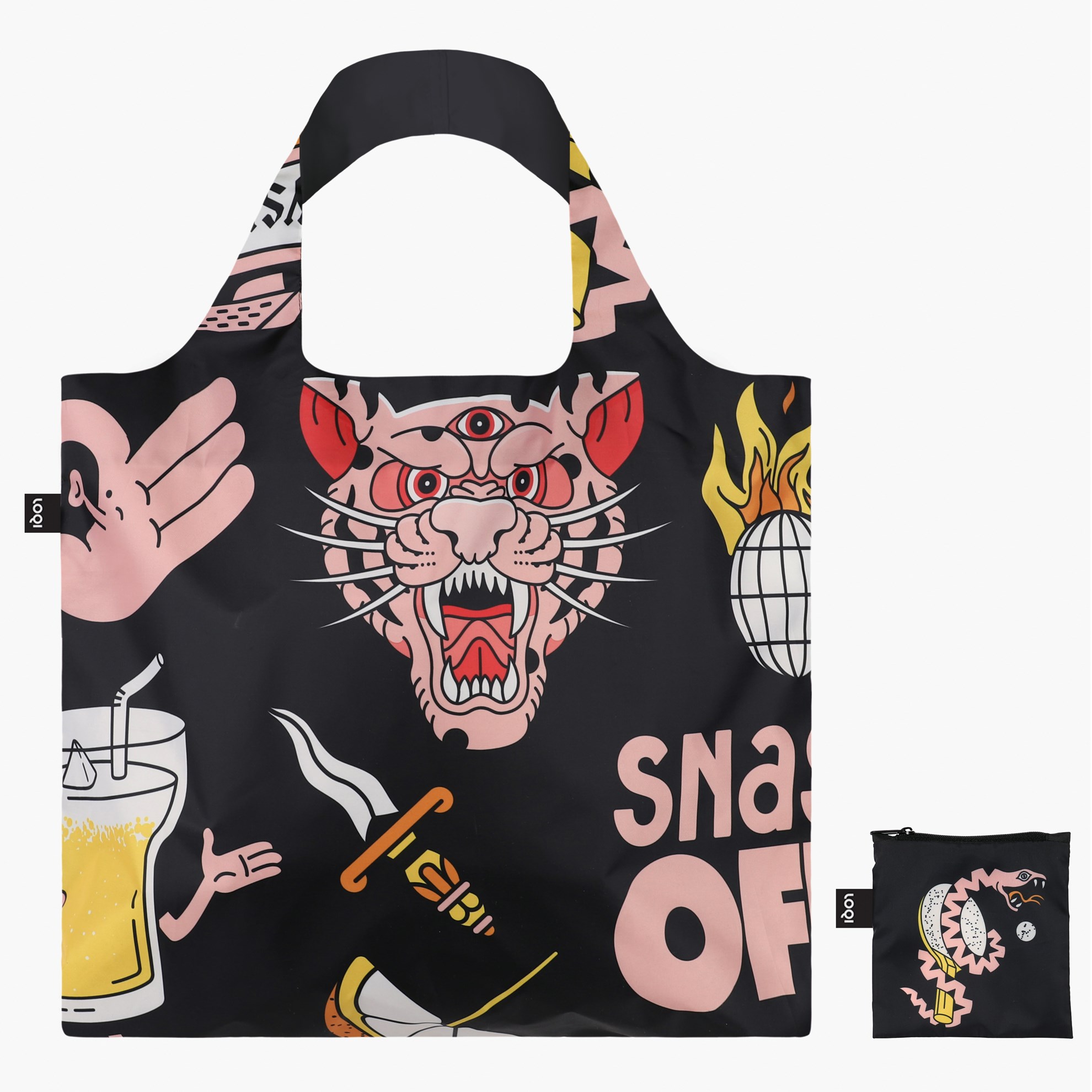 Taška LOQI - SNASK Tiger black_0