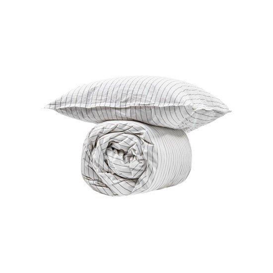 Perkálová sada povlečení DAGNY 200x140/70x50cm 2806bílá s proužky_5