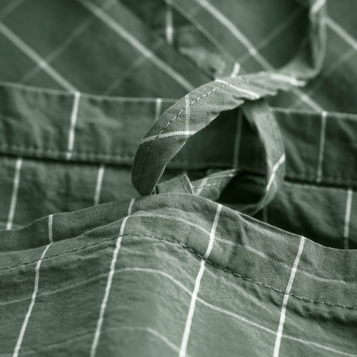 Perkálová sada povlečení ERIKA zelená / bílá_1