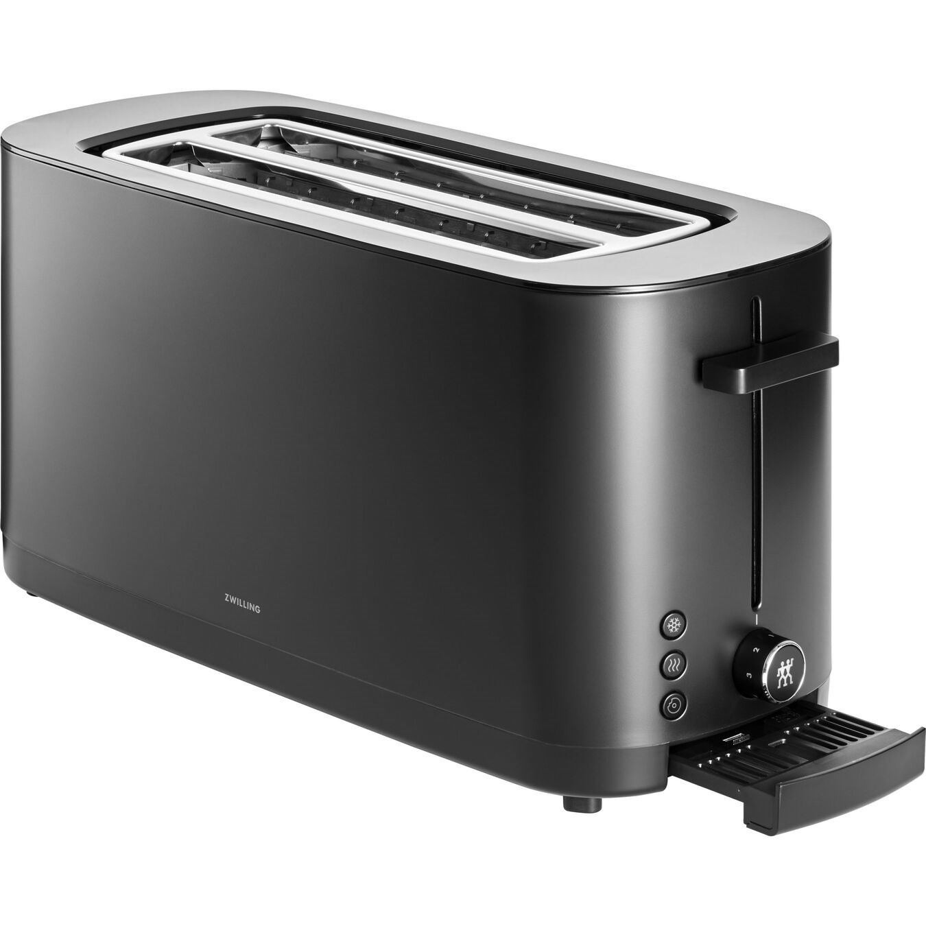 Obrázek z Topinkovač ZWILLING ENFINIGY P2 1000W černý s nástavcem na housky 