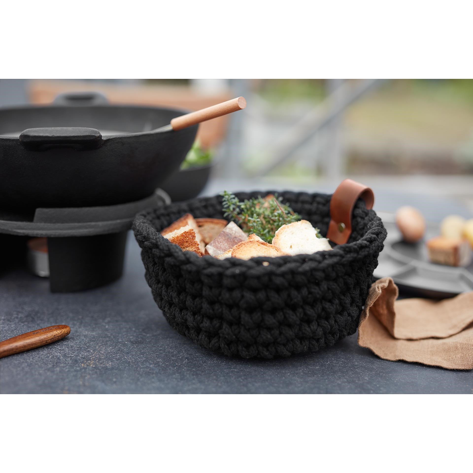 Ošatka na pečivo háčkovaná "M" COPPA KURO 20 cm_0