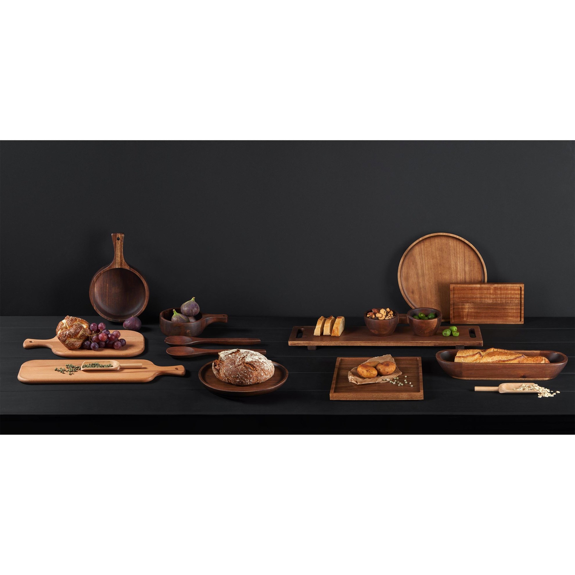 Dřevěná miska s rukojetí WOOD 22,5 cm_0