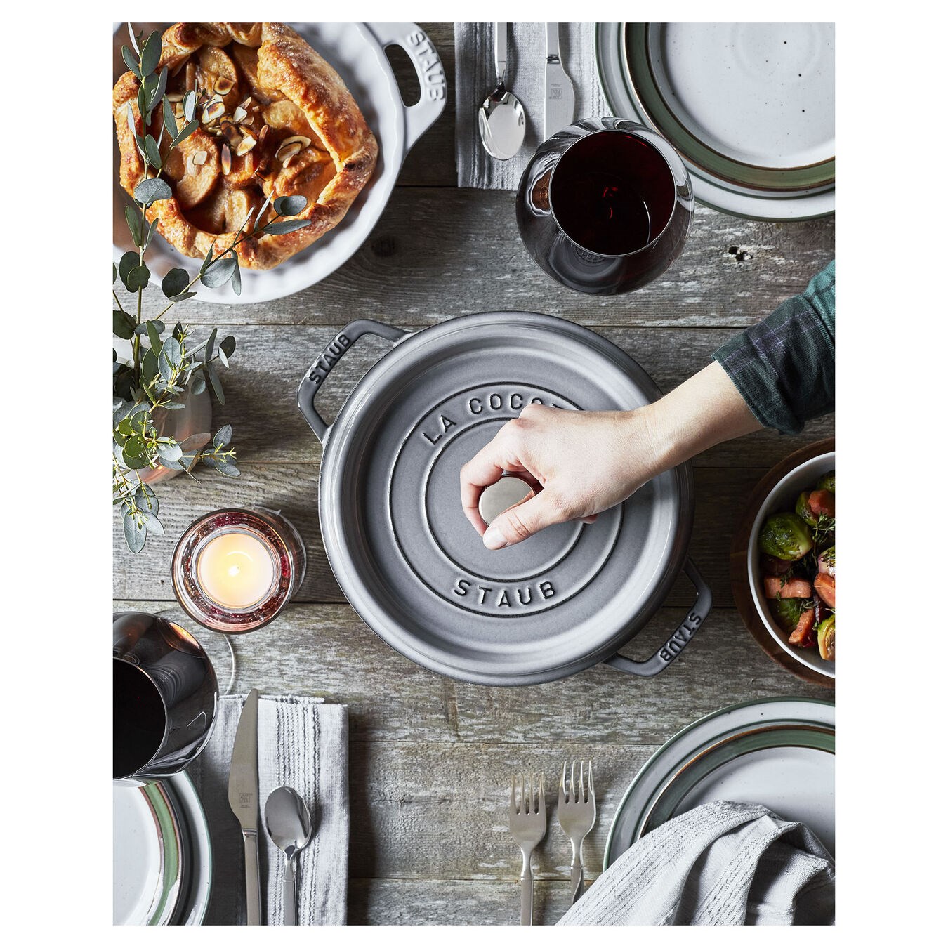 Hrnec STAUB kulatý 24 cm šedý_2