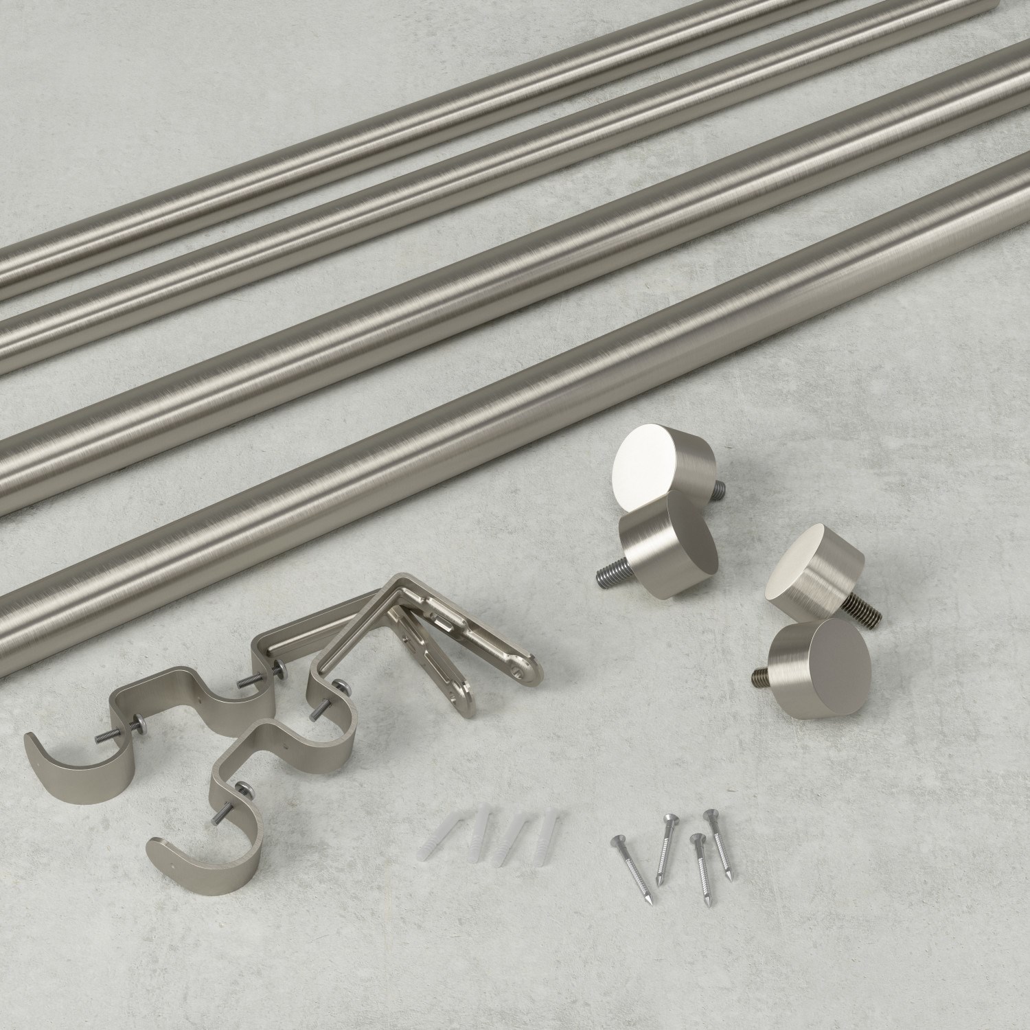 Garnýž CAPPA DOUBLE SET/2ks 168-305cm niklová_0