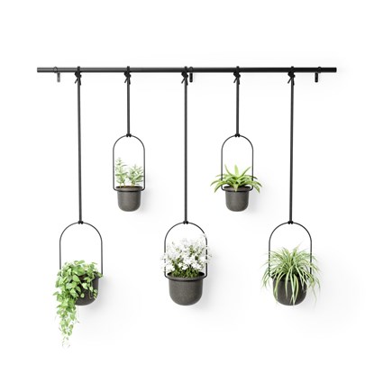Květináče TRIFLORA SET/5ks černé_6