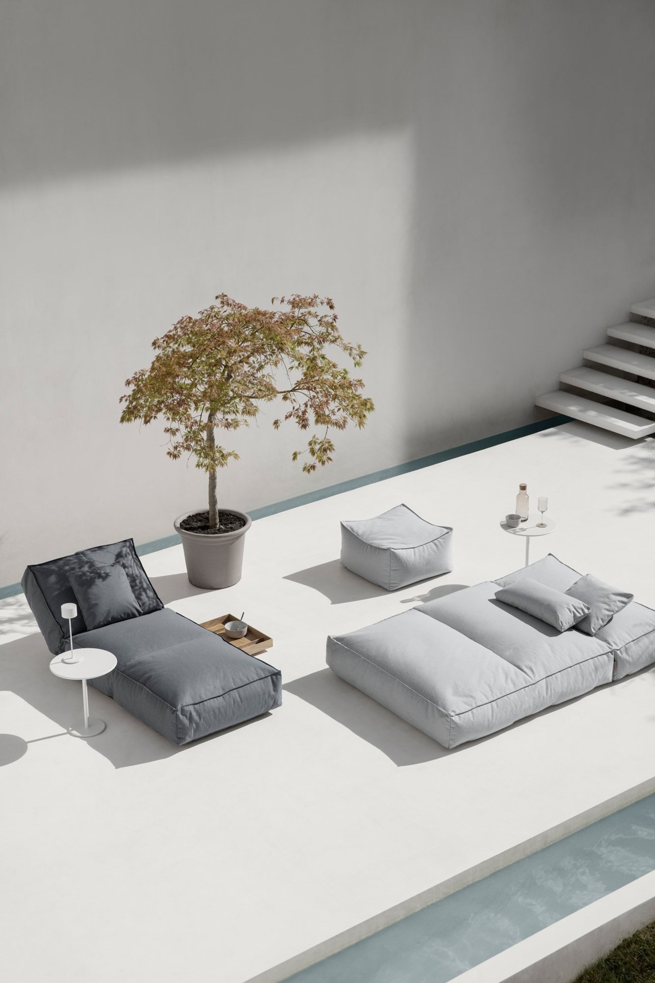 Obrázek z Venkovní polštář Blomus STAY 70x30cm modrošedý 