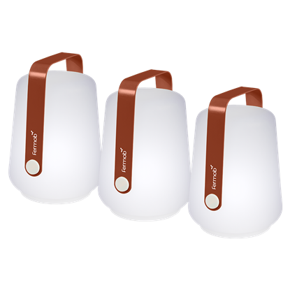 Fermob venkovní LED lampy BALAD SET/3ks - Red Ochre (jemná struktura)_0