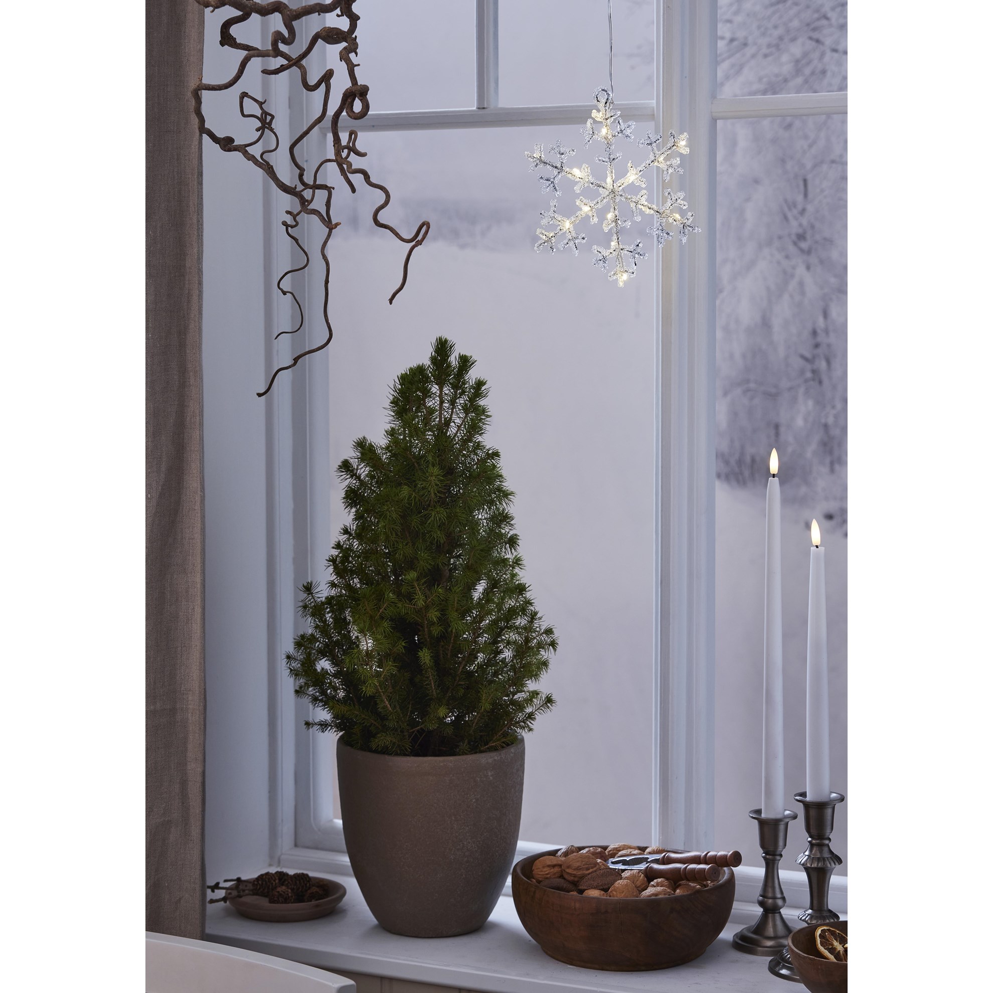 LED závěsná dekorace SNOWFLAKE ICY 16XLED V.20cm čirá_0