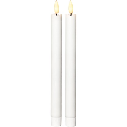 LED svíčky FLAMME SET/2ks V,25cm bílé_0