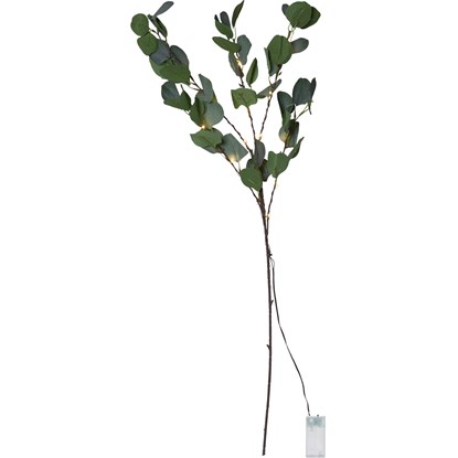 LED dekorační větvička eukalyptu 15xLED V.90cm zelená_0