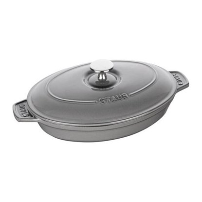 Zapékací oválná forma STAUB s poklicí 23 cm šedá_4