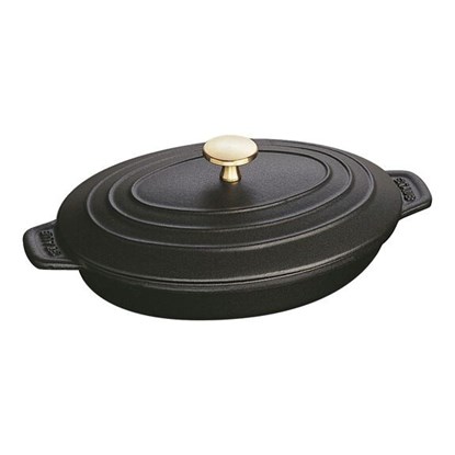Zapékací oválná forma STAUB s poklicí 23 cm černá_2