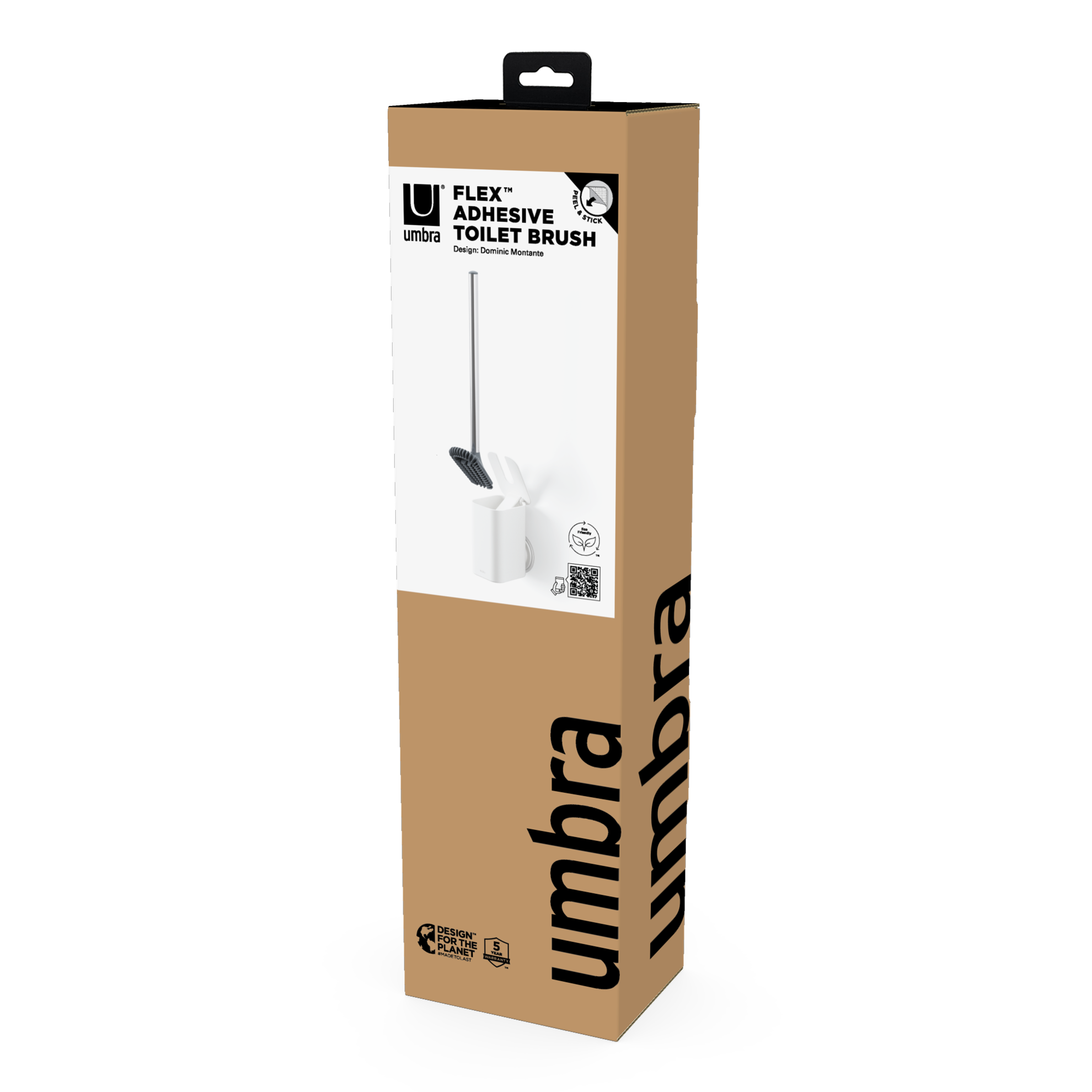 Nástěnný WC kartáč FLEX ADHESIVE bílý_2