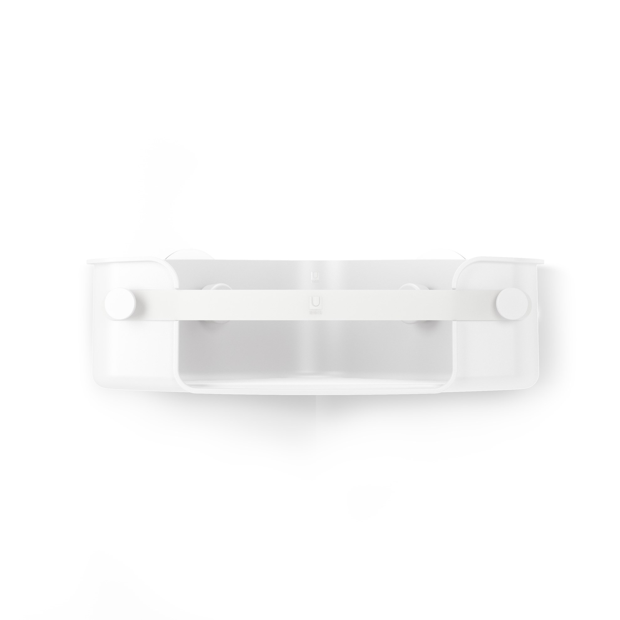 Nástěnná rohová polička FLEX ADHESIVE bílá_1