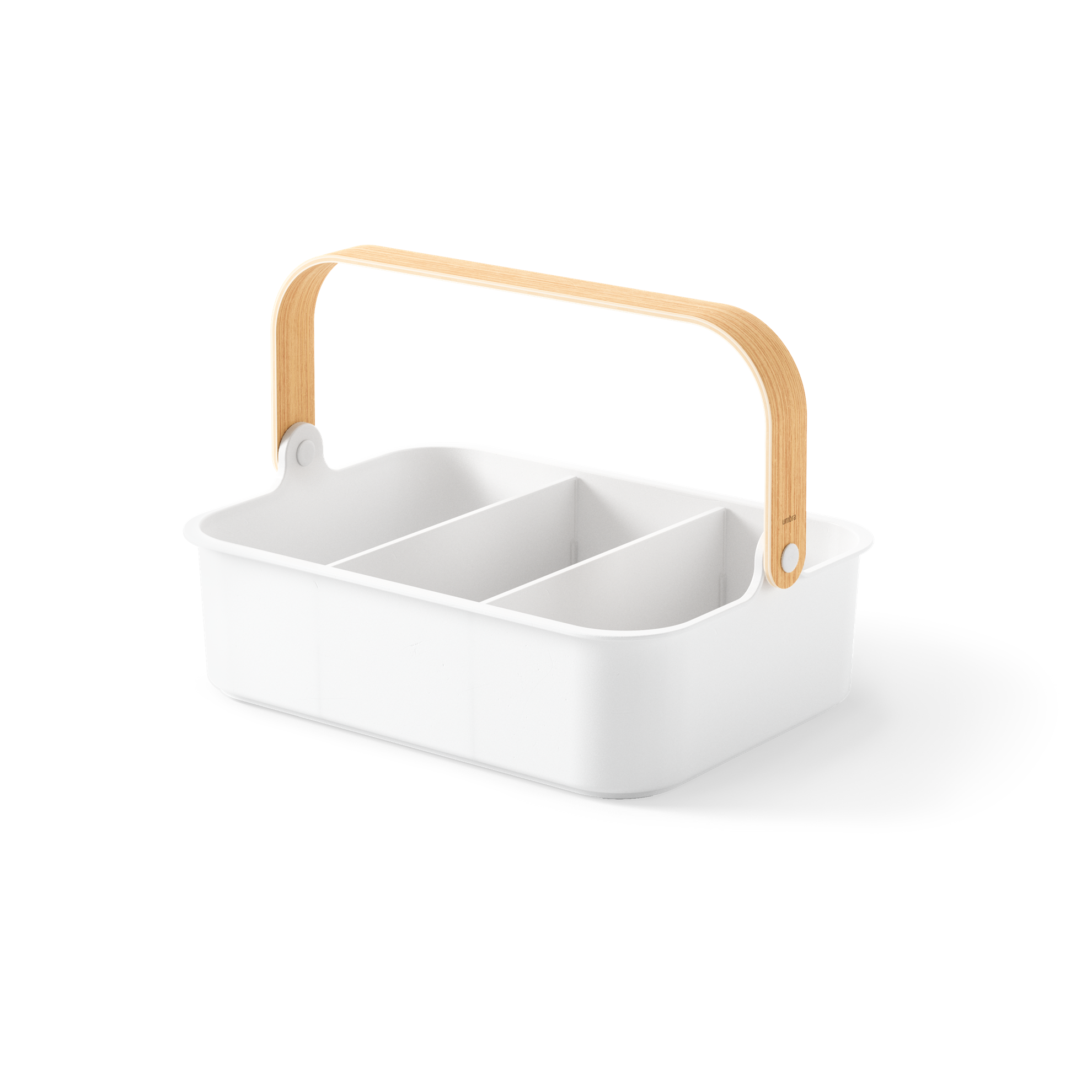 Organizér stohovatelný BELLWOOD BIN 35,5x25,4 cm bílý/přírodní_1