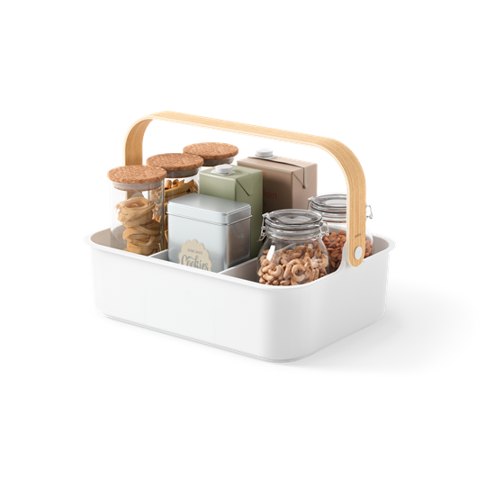 Organizér stohovatelný BELLWOOD BIN 35,5x25,4 cm bílý/přírodní_9