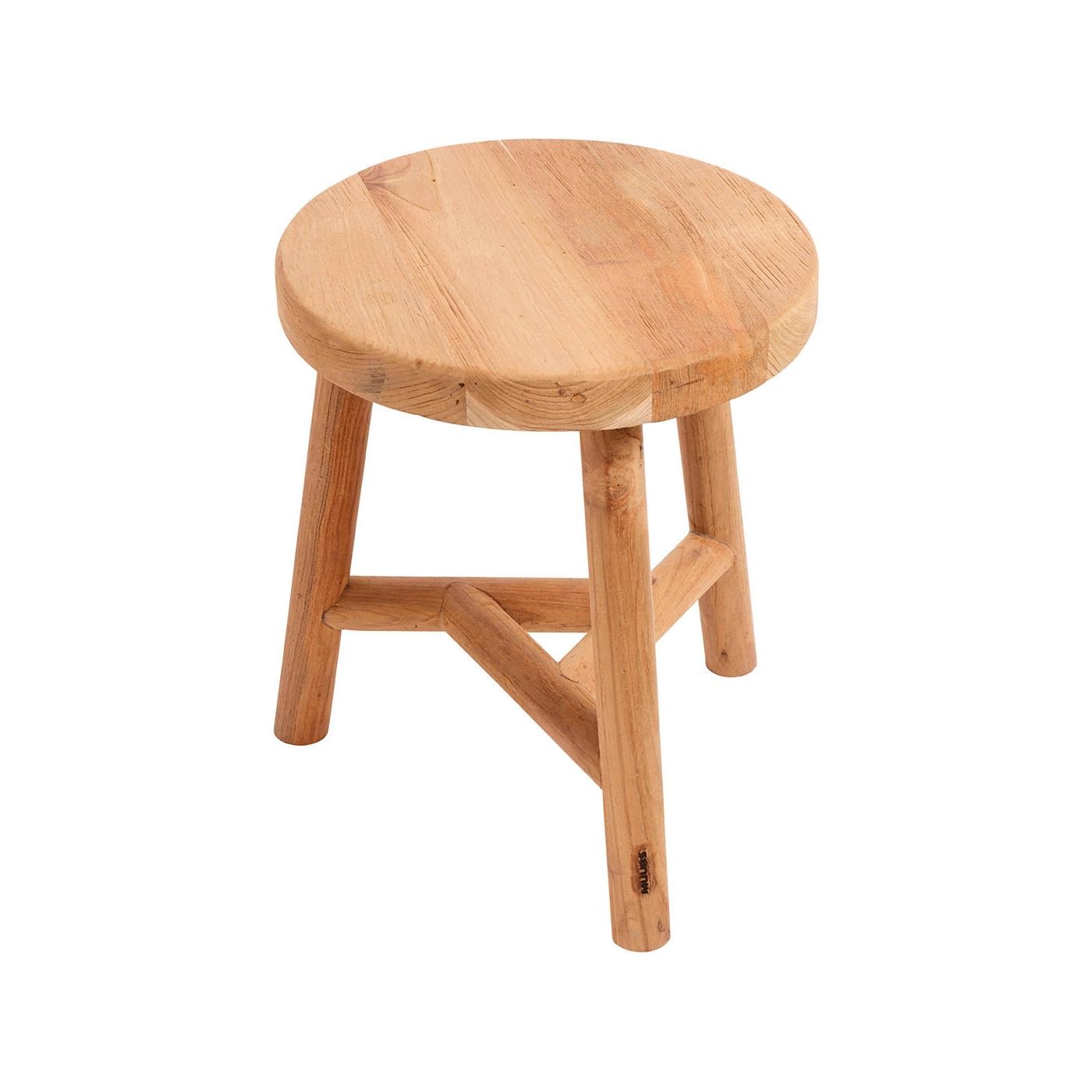 Dřevěná stolička/odkládací stolek BENJI, přírodní_0