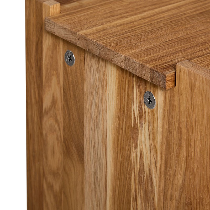 Dřevěná knihovna/police BLOCKS 45 x 45 cm, přírodní dub_1