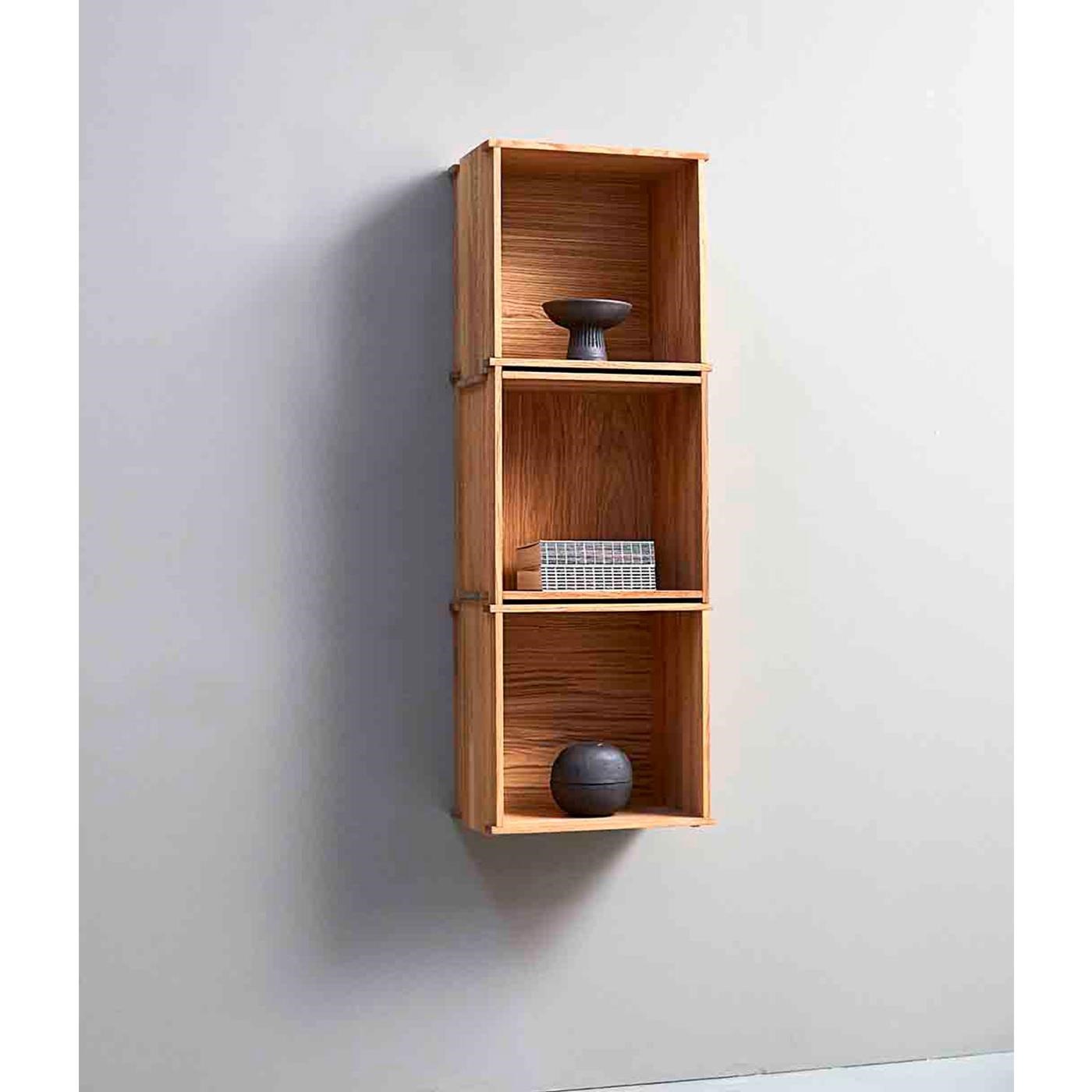 Dřevěná knihovna/police BLOCKS 45 x 45 cm, přírodní dub_4