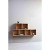 Dřevěná knihovna/police BLOCKS 45 x 45 cm, přírodní dub_5