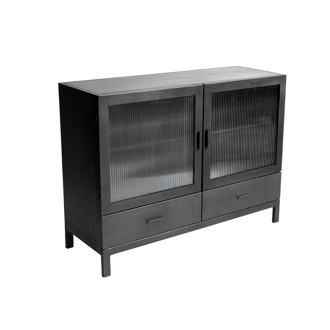 Kovová komoda Muubs DALLAS 120x42cm černá_0