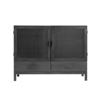 Kovová komoda Muubs DALLAS 120x42cm černá_9