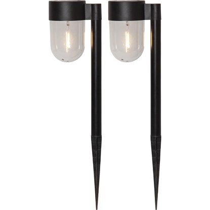 LED solární osvětlení CUPOLA SET/2ks V.30cm, černé_0