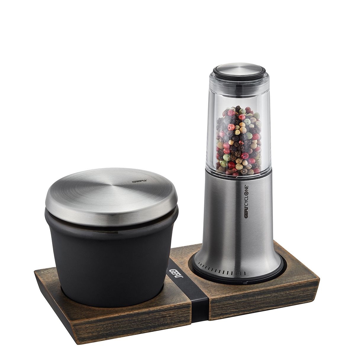 Dóza na na sůl a koření X-PLOSION s víkem stříbrná_2