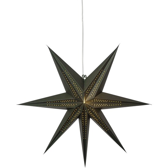 Vánoční papírová hvězda Point, P.60 cm, zelená, bez světelného zdroje (083-00)_1