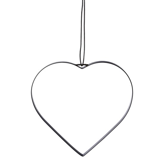 Kovové srdce na zavěšení P.12cm černé_0