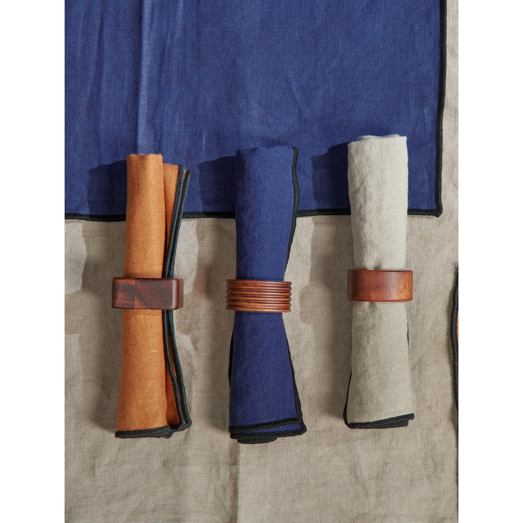 Dřevěné kroužky na ubrousky SET/2ks hladké_2