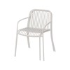 Zahradní židle s područkami YUA světle šedá 2_5