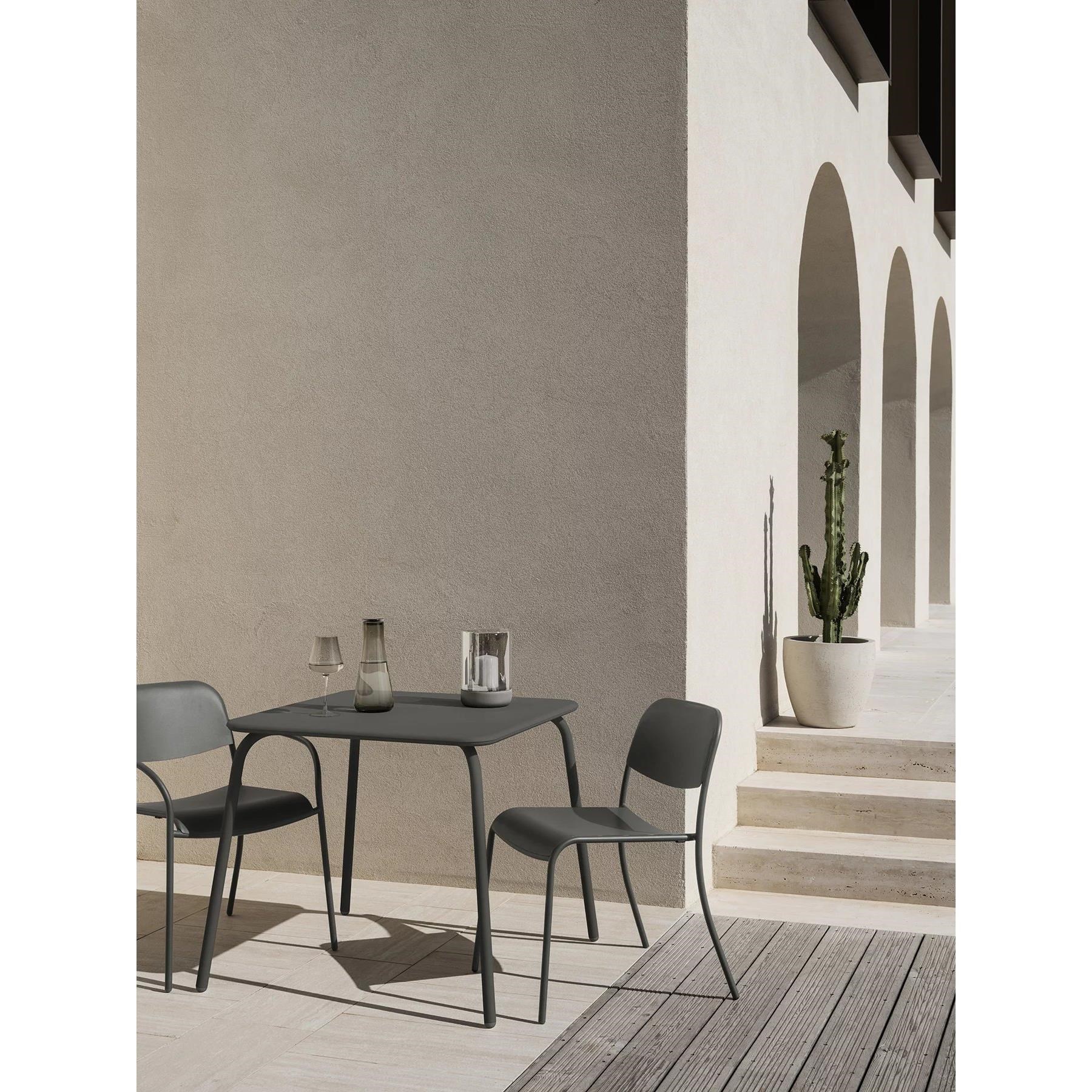 Zahradní stolek YUA 80x80 cm tmavě šedý_1