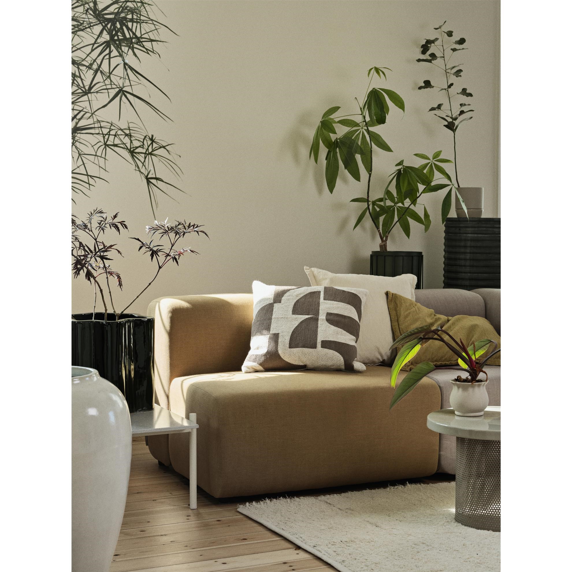 Povlak na polštář 60x60 LINN krémový_2