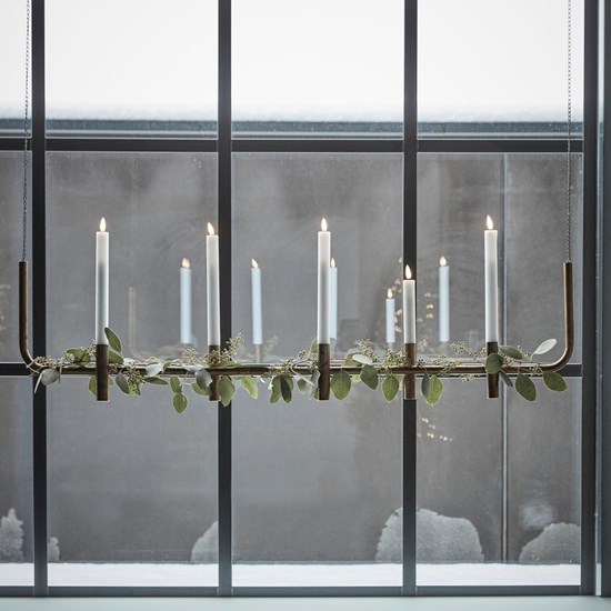 Závěsný svícen pro LED svíčky D.102cm mosazný_1