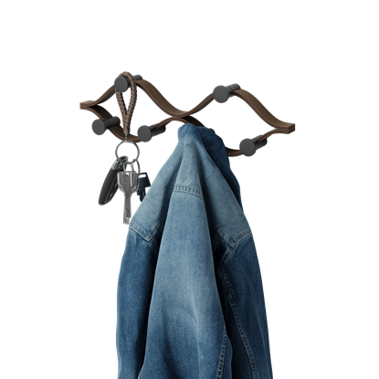 Věšák na zeď Umbra MONTAGE 6 háčků tm. hnědý_0