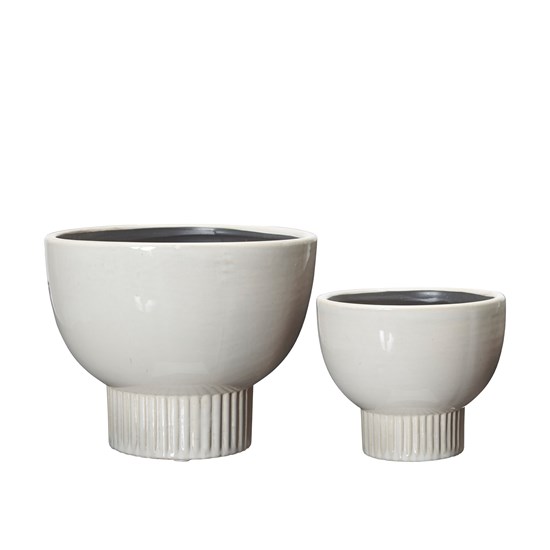 Květináče CELINA V.19/14cm šedo-bílé SET/2ks_0