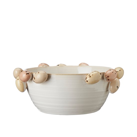 Velikonoční mísa s vajíčky RUT P.19cm šedo-bílá_0