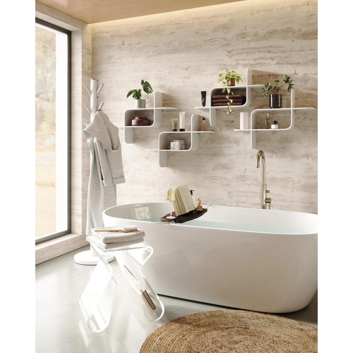 Nástěnná police MONTAGE bílá_10