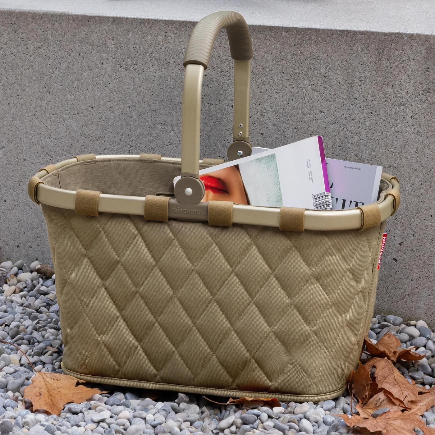 Nákupní košík Carrybag frame rhombus olive_0