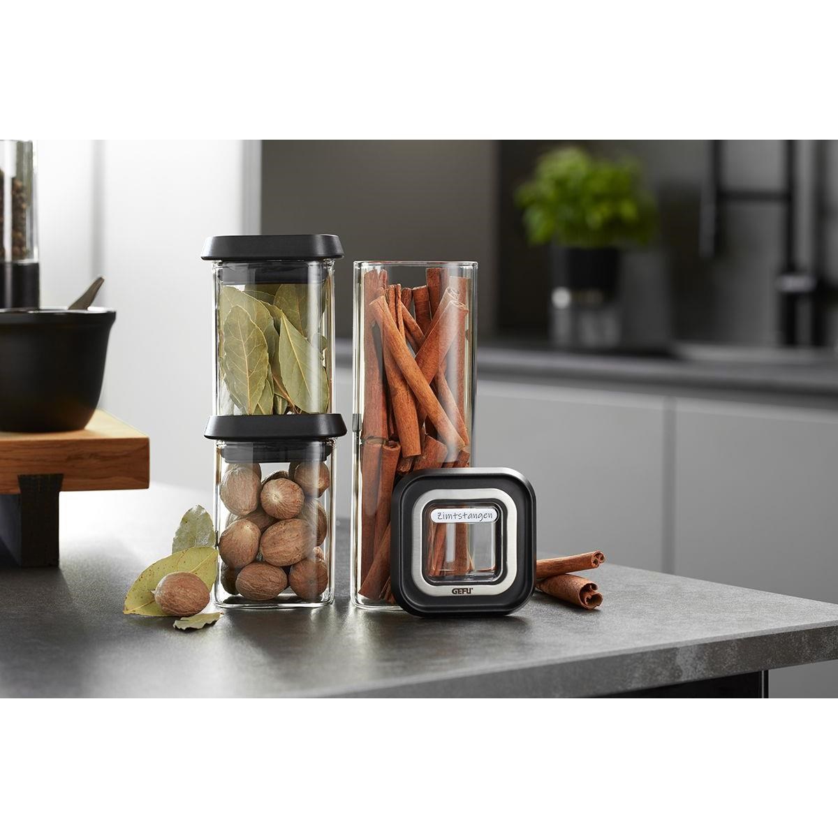 Sada skladovacích skleněných dóz PANTRY mini SET/3ks 2x180/400 ml_0