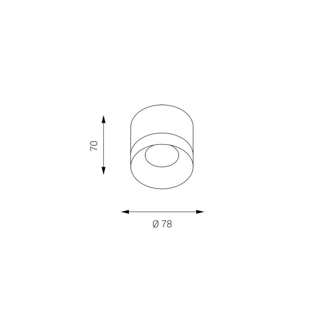 Vnitřní stropní svítidlo TINY P.7,8 cm černé_1