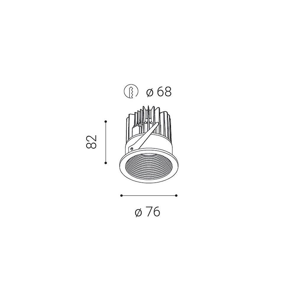 Vnitřní zápustné svítidlo SPLASH P.7,6 cm bílé_0