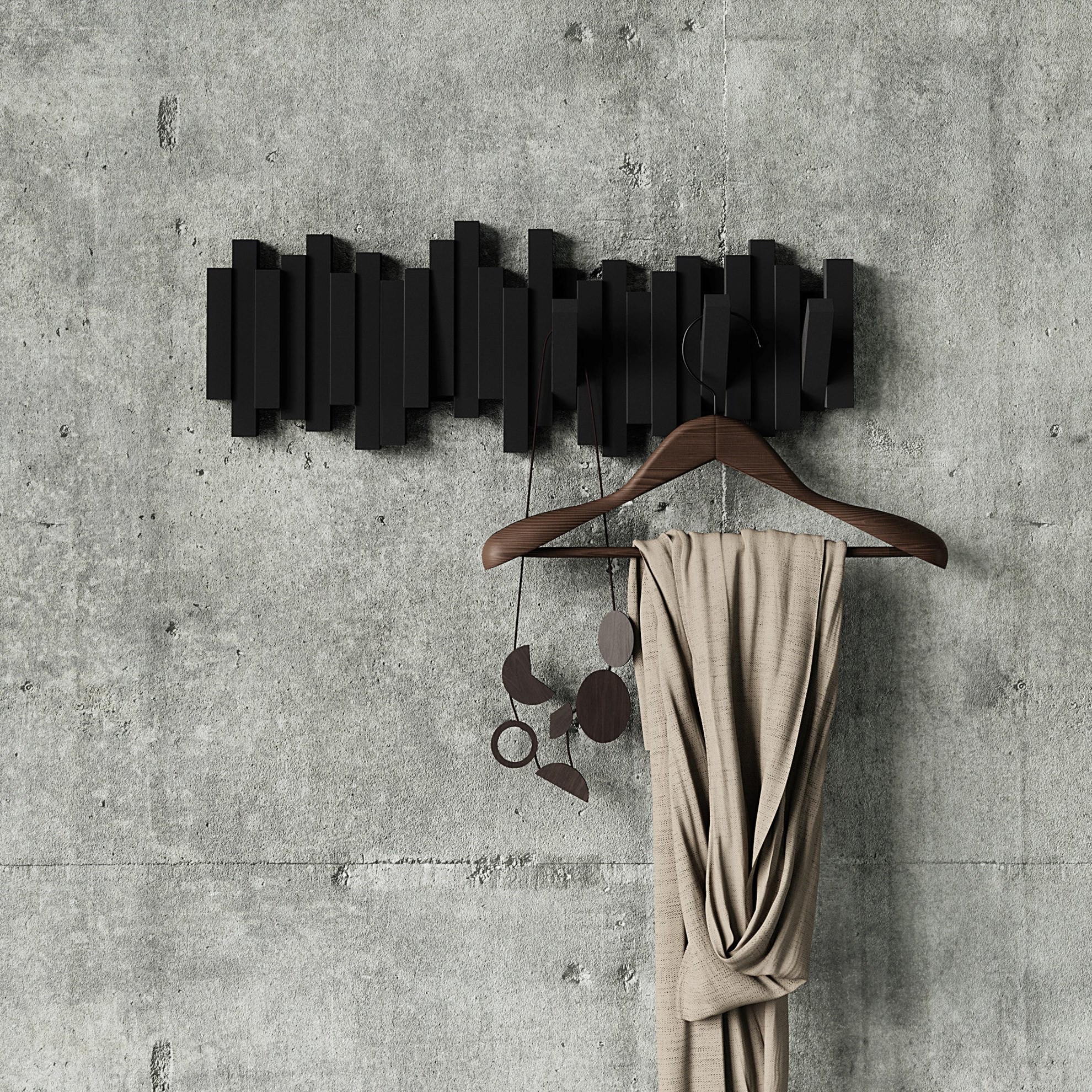 Věšák sklápěcí STICKS černý_2